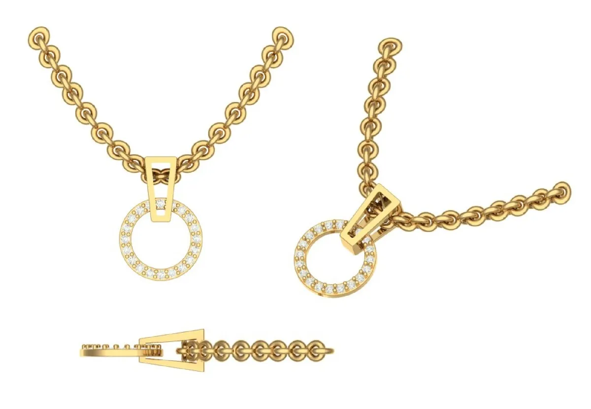Round Diamond Necklace